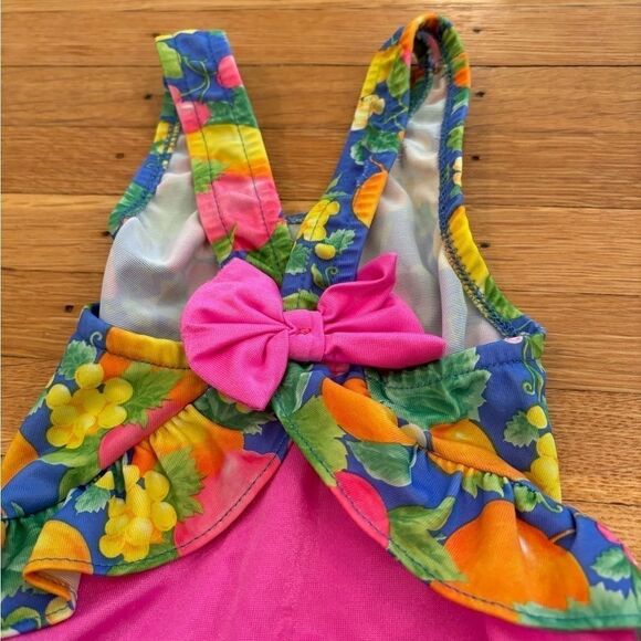 Vintage Baby Bright Tropical One Piece Bathing suit - Picture 4 of 6